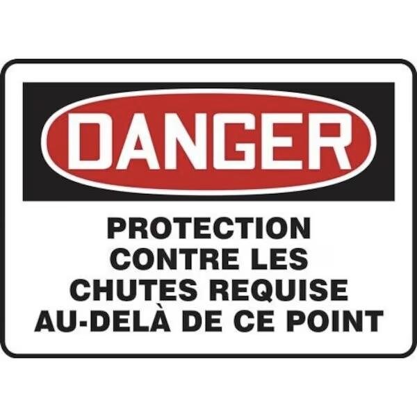 Accuform OSHA DANGER FALL PROTECTION SIGN FRMFPR104VS FRMFPR104VS - main